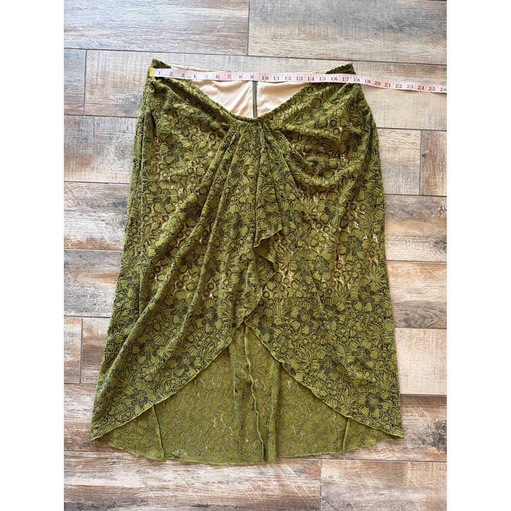 LACEMADE OLIVE LACE MIDI SKIRT 3X Curve&Plus Enchanted Forest Skirt - Picture 7 of 12
